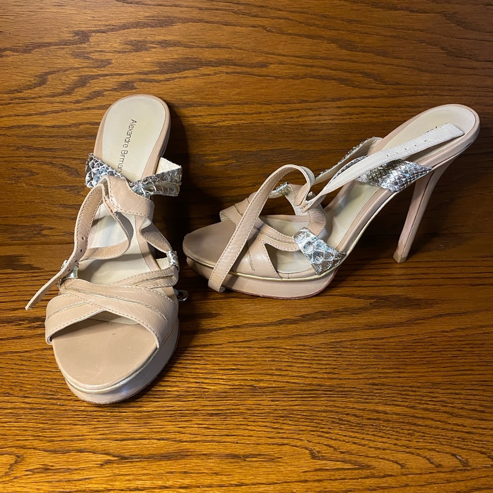Alexandre Birman Beige Platform Heels, US 10
